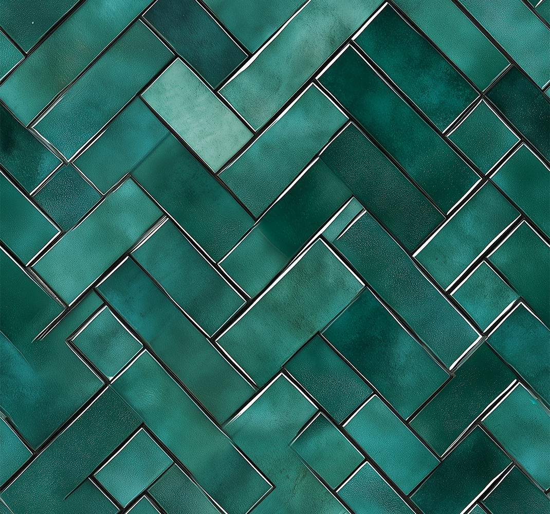 Harmaa kalanruoto vihreä kylpyhuoneen vinyylimatto - Tenstickers