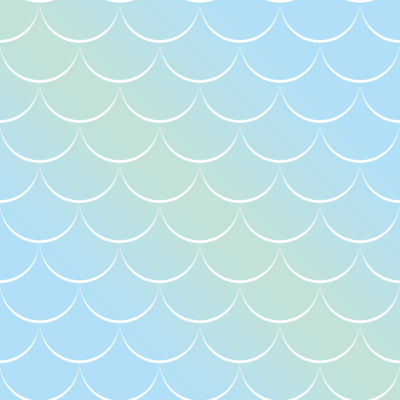 Kylpyhuoneen vinyylimatto vaaleat suomukuviot - Tenstickers