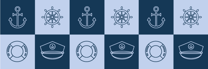 Kylpyhuoneen vinyylimatto meri-symbolit laatat - Tenstickers