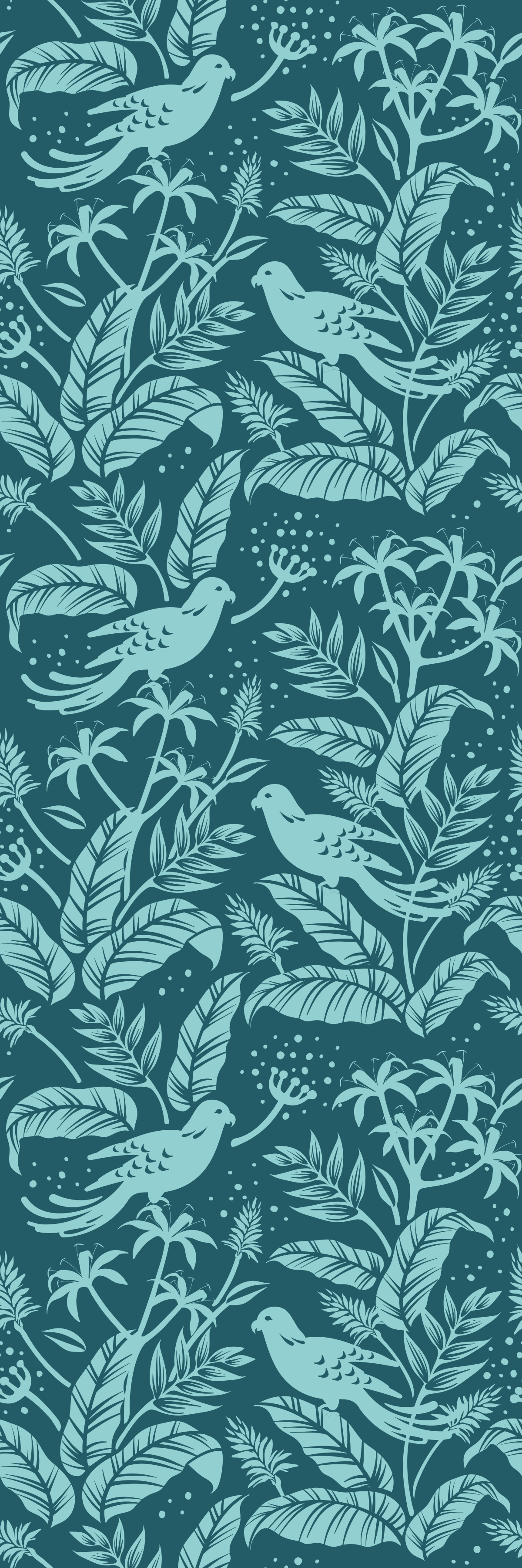 Turkoosit lentävät linnut kylpyhuoneen vinyylimatto - Tenstickers