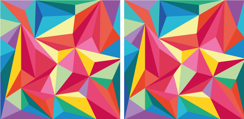 Monivärinen geometrinen kuvasto kylpyhuoneen vinyylimatto - Tenstickers