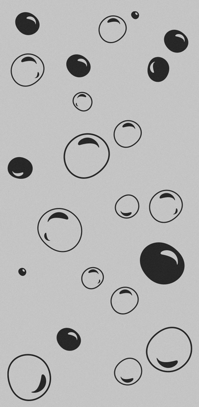 Kylpyhuoneen vinyylimatto kuplaprintillä läpikuultava - Tenstickers