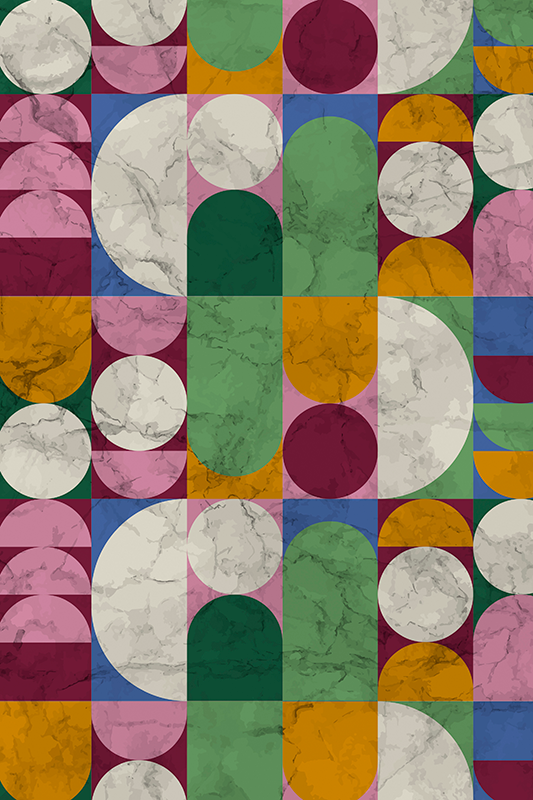 Geometriset tekstuurimuodot kylpyhuoneen vinyylimatto - Tenstickers