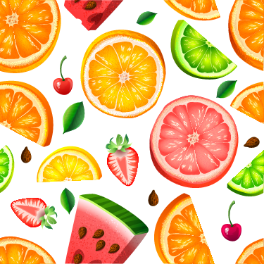 Keittiön vinyylimatto hedelmäkoristeella - Tenstickers