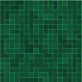 Abstrakti kirkas vihreä mosaiikki keittiön vinyylimatto - Tenstickers