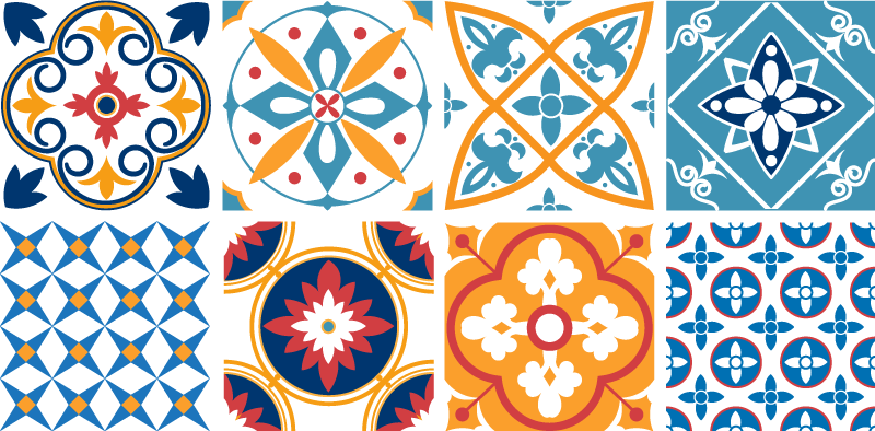 Sevrinia sementtilevyt keittiön vinyylimatto - Tenstickers