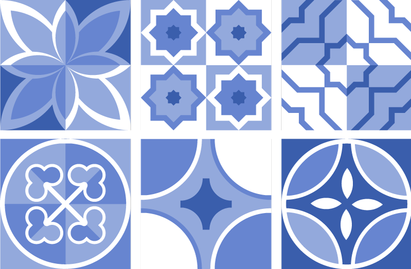 Azulejos cindito laatat keittiön vinyylimatto - Tenstickers