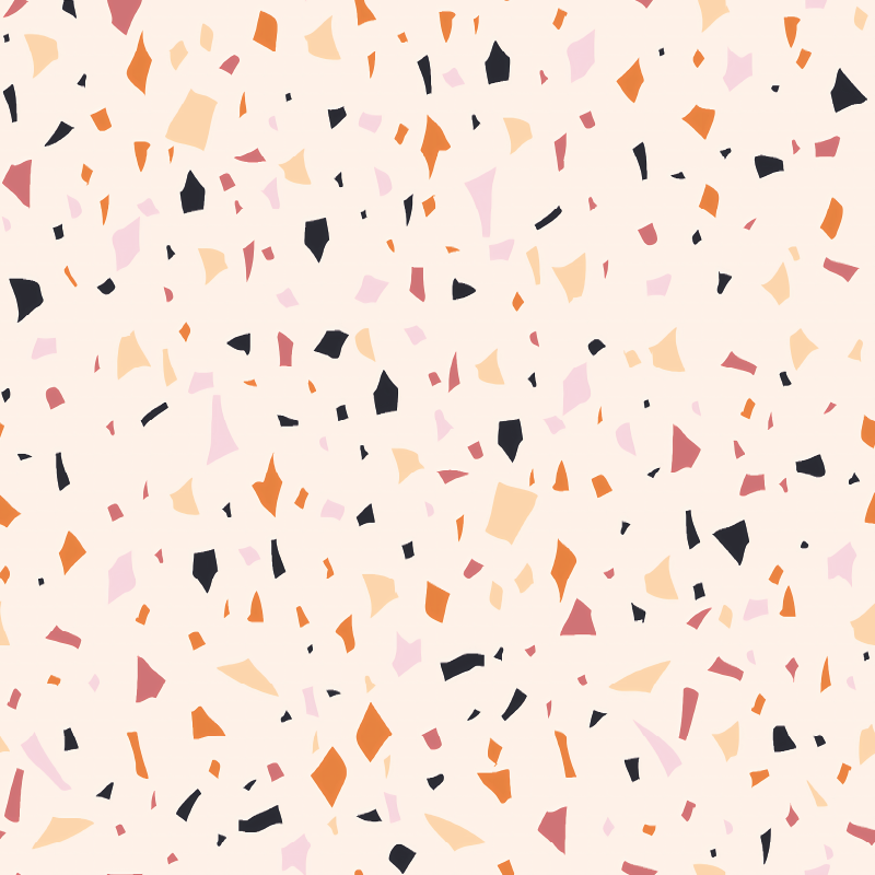 Harmaa terrazzo-vinyylimatto - Tenstickers