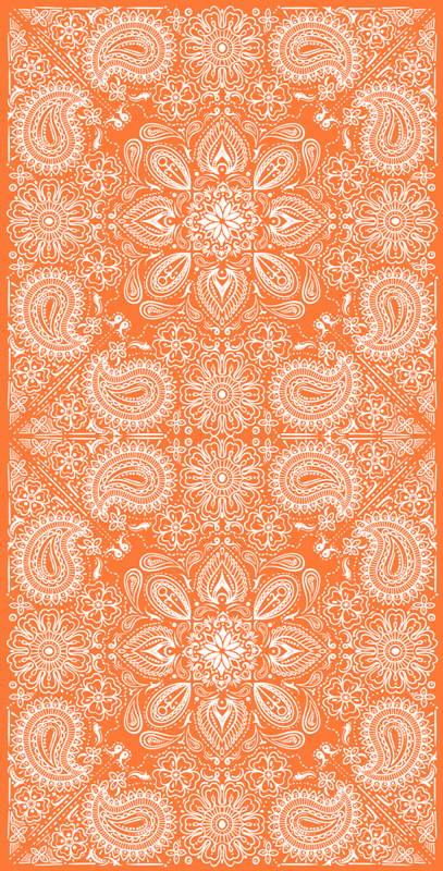 Paisley-laattakuviovinyylimatto - Tenstickers