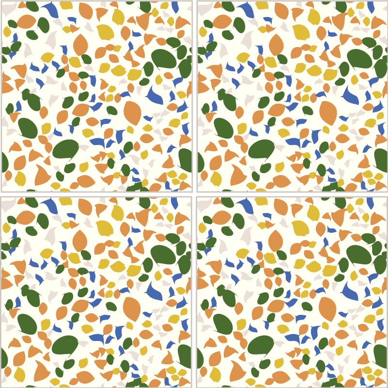 Piastrelle terrazzo keittiön vinyylimatto - Tenstickers