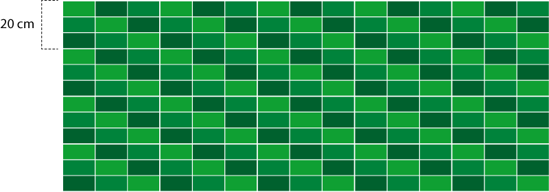 Vihreä tiililaatta keittiön vinyylimatto - Tenstickers