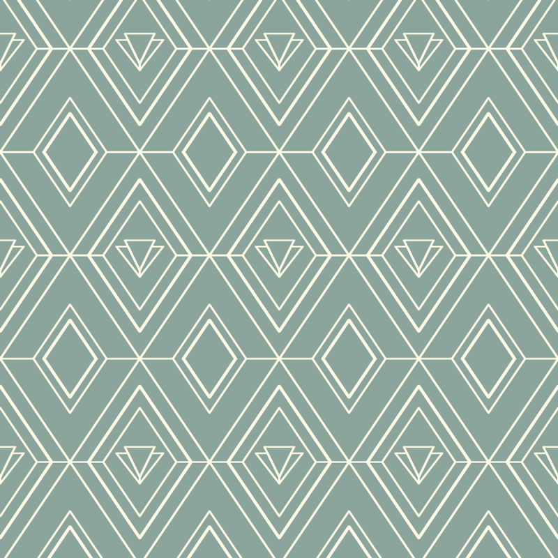 Keittiön vinyylimatto art deco geometrinen kuvio - Tenstickers