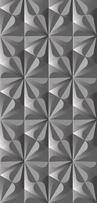 Keittiön vinyylimatto vintagegeometrisella kukkakuviolla - Tenstickers