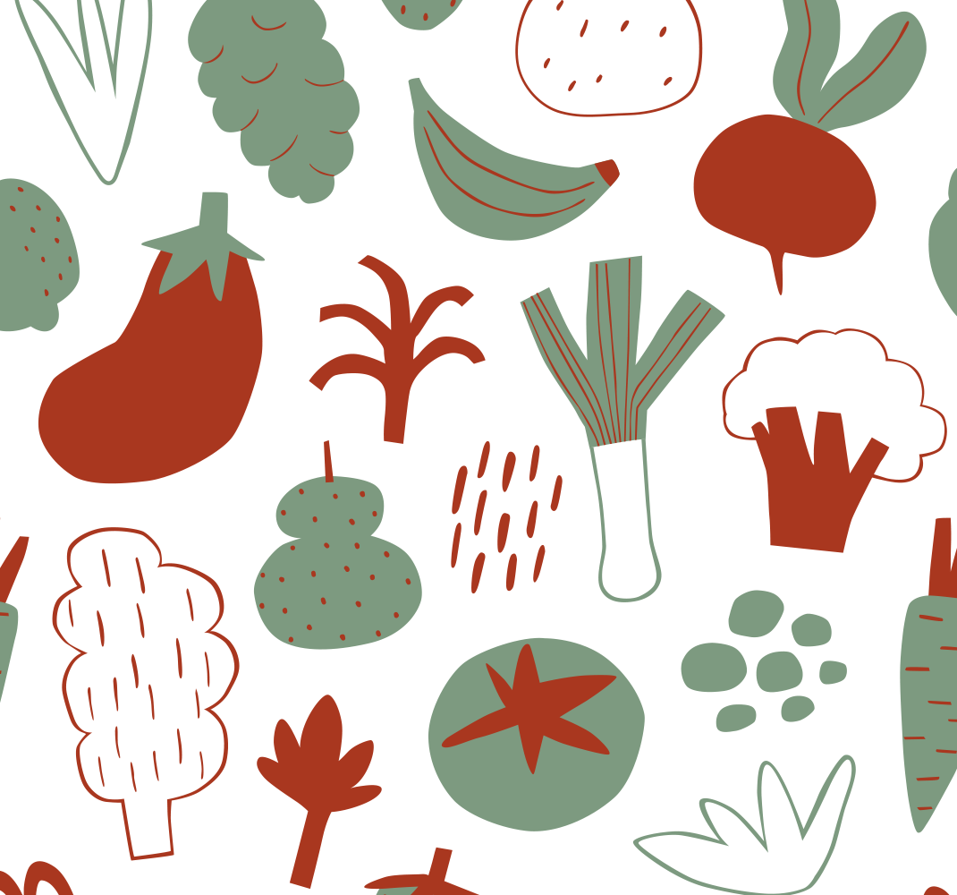 Värikkäät vihannekset keittiön vinyylimatto - Tenstickers