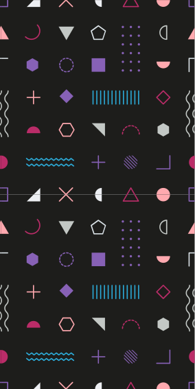 Vinyylimatto makuuhuoneeseen monivärisillä retromuodoilla - Tenstickers