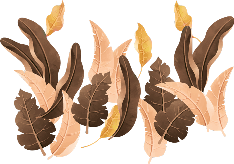 Vinyylimatto makuuhuoneeseen savannabeige kasvit - Tenstickers