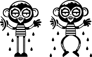 Vinyylimatto makuuhuoneeseen apinakuvioilla - Tenstickers