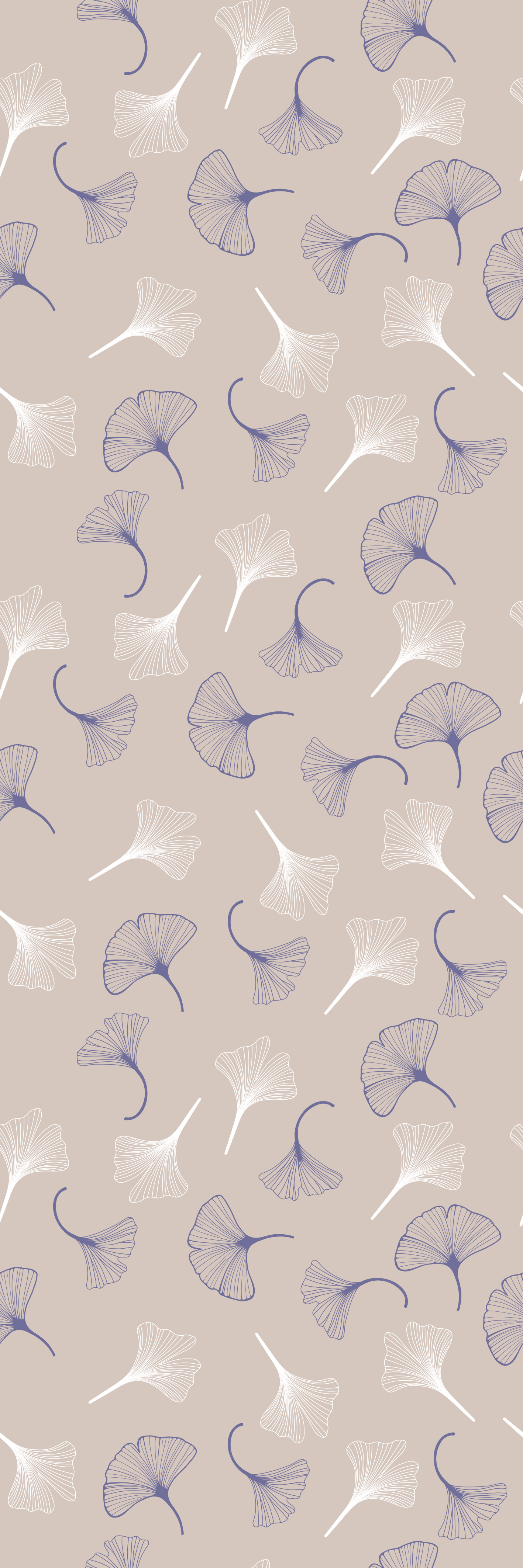 Toimiston vinyylimatto ginkgo-lehtikuvioinen - Tenstickers