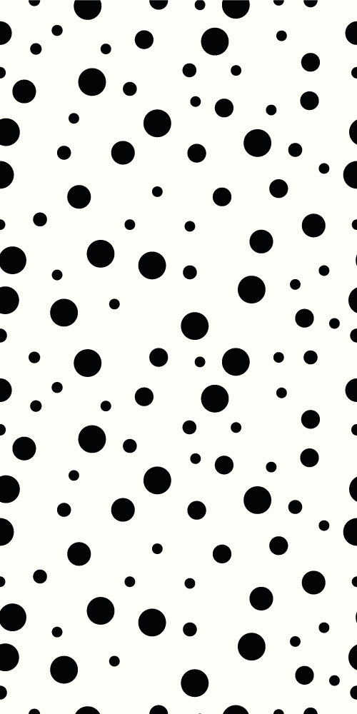 Vinyylimatto makuuhuoneeseen polka musta-valkoinen kuvio - Tenstickers