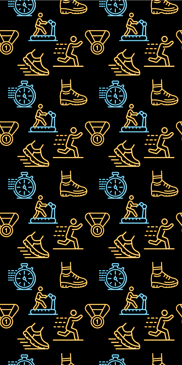 Vinyylimatto makuuhuoneeseen neonvärisillä juoksikuvioilla - Tenstickers