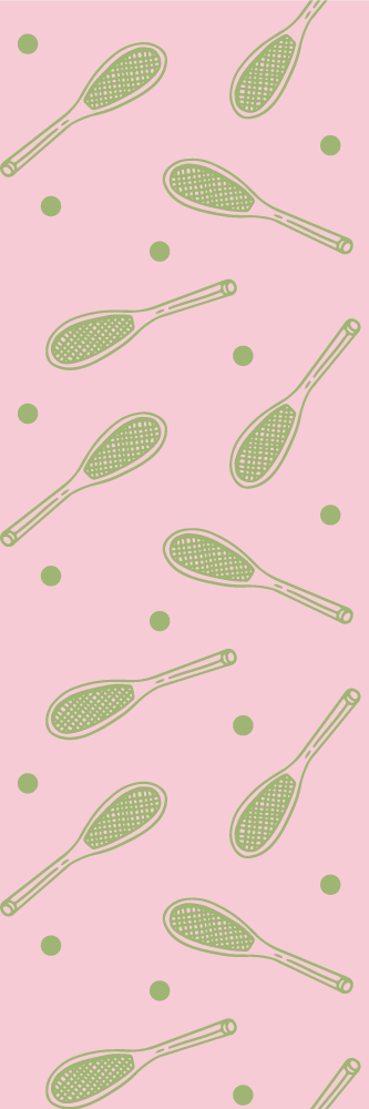 Vinyylimatto makuuhuoneeseen saumattomalla tennismuotilla - Tenstickers