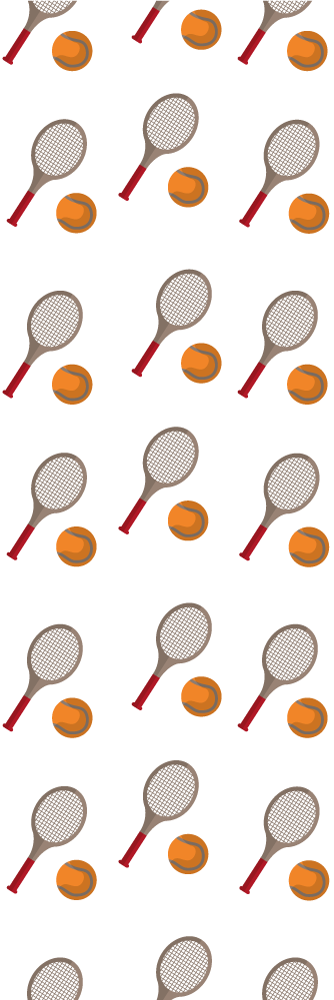 Vinyylimatto makuuhuoneeseen oranssilla tennispallolla - Tenstickers
