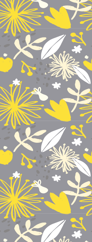 Vinyylimatto makuuhuoneeseen vintage kukkakuosilla - Tenstickers