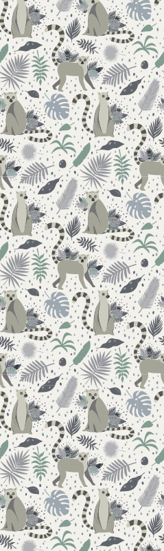 Nordic lemuri vinyylimatto makuuhuoneeseen - Tenstickers
