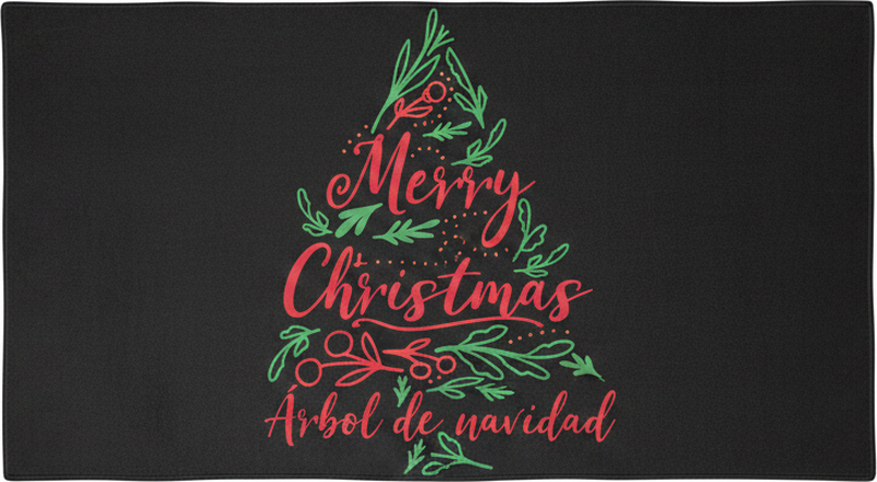 Vinyylimatto makuuhuoneeseen joulukuusi merry christmas - Tenstickers