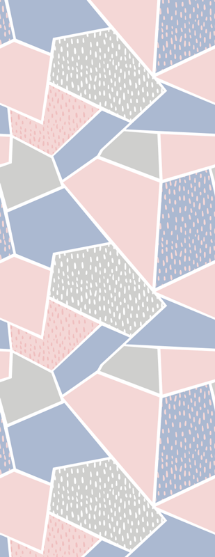 Skandinavia geometriset pehmeät pastellit vinyylimatto - Tenstickers