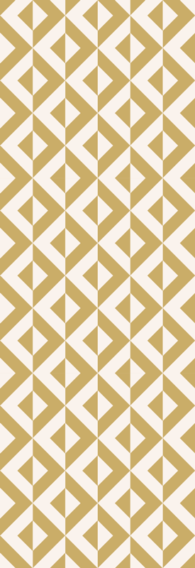 Skandinavia geometrinen sinappi vinyylimatto - Tenstickers