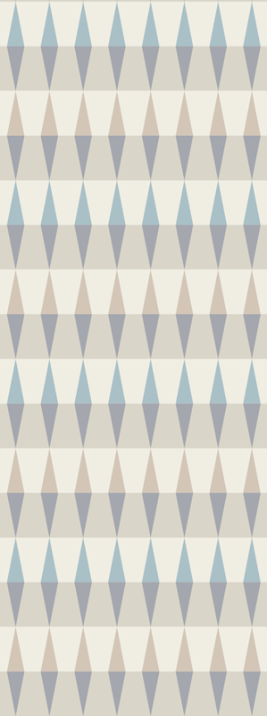 Skandinavia geometrinen sininen taivas vinyylimatto - Tenstickers