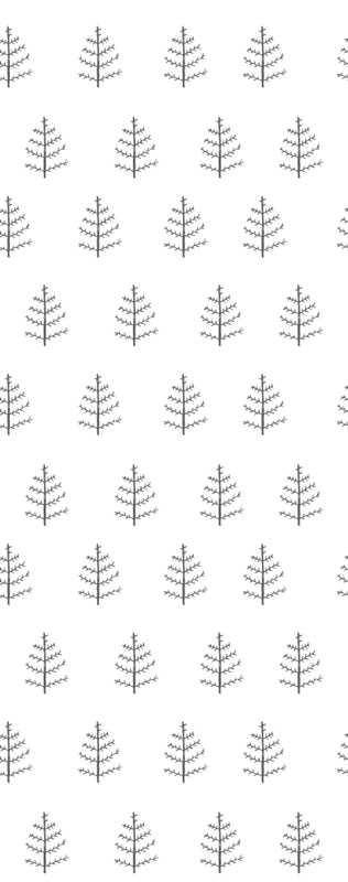 Skandinavia vinyylimatto harmaat minimalistiset puukuvat - Tenstickers