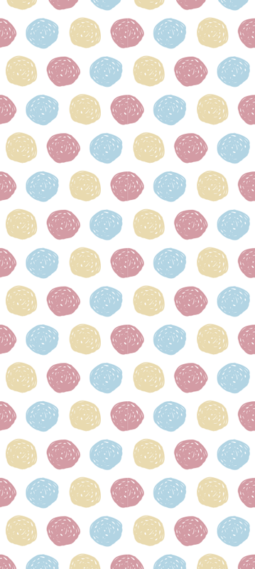 Skandinavia vinyylimatto pastelliväriset pilkut - Tenstickers