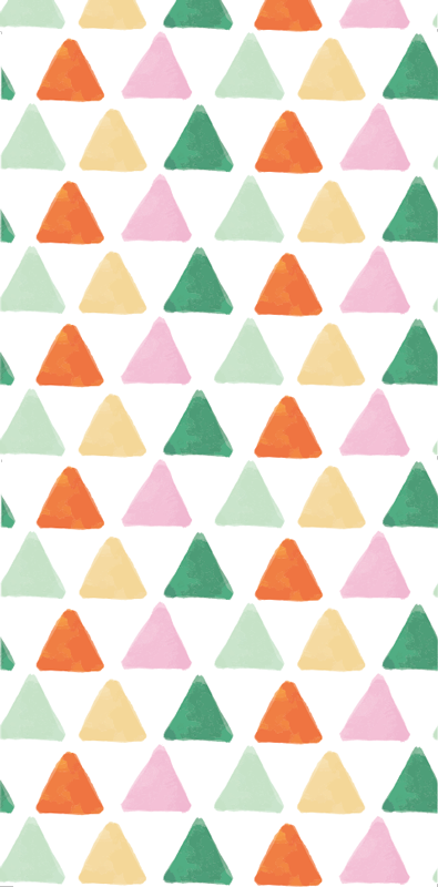 Skandinavia vinyylimatto pastelliväriset kolmio-kuviot - Tenstickers