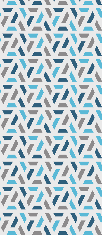 Skandinavia vinyylimatto sinivihreä geometrinen kuvio - Tenstickers