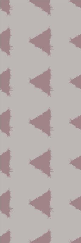 Skandinavia vinyylimatto beige japandi kolmioita kuviolla - Tenstickers