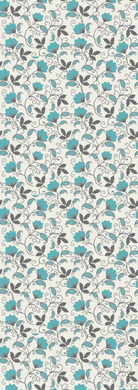 Luonto vinyylimatto teal lootuskukka - Tenstickers