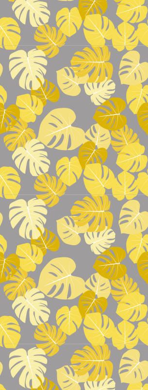 Luonto vinyylimatto monstera-lehden sävyssä - Tenstickers