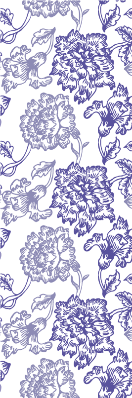 Luonto vinyylimatto pehmeä violetti kukkakuosi - Tenstickers