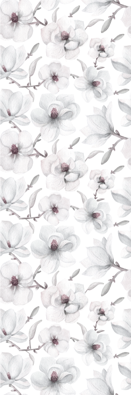 Elegantti oksa magnolian kukalla vinyylimatto - Tenstickers