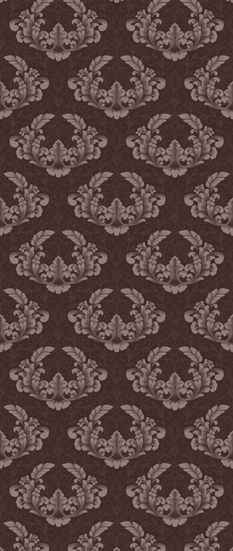 Vintage vinyylimatto saumaton damaskikuosi - Tenstickers