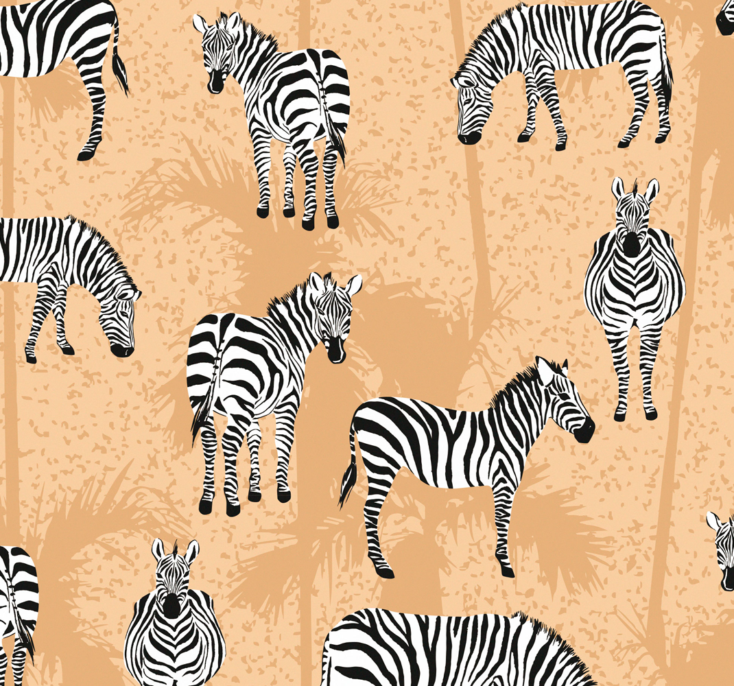 Zebraelainvinyylimatto kylpyhuoneeseen - Tenstickers