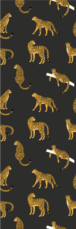 Leopardit tummalla taustalla vinyylimatto - Tenstickers