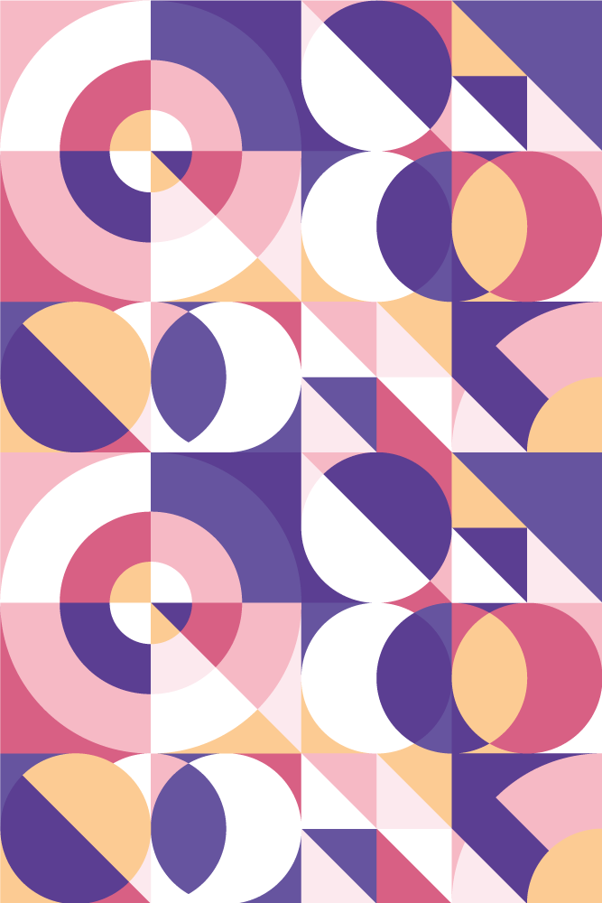 Moderni vinyylimatto abstrakteilla geometrisilla kuvioilla - Tenstickers