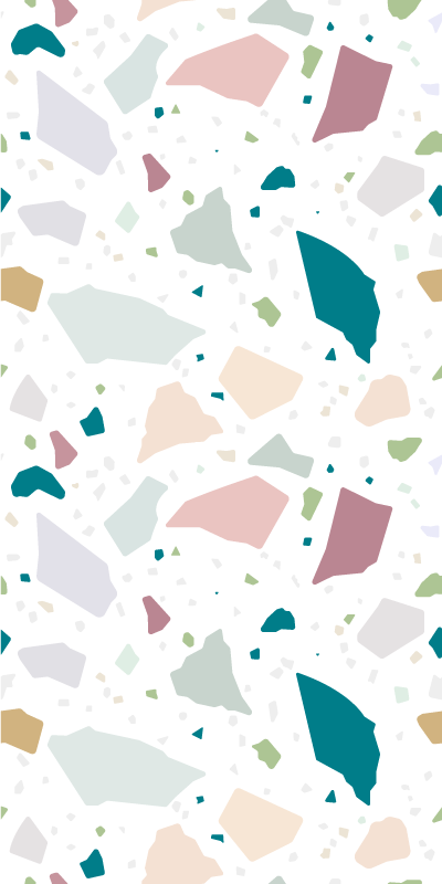 Välimerellinen terrazzo-kuvio vinyylimatto - Tenstickers