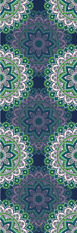 Vintage vinyylimatto lasimaalattu mandala - Tenstickers