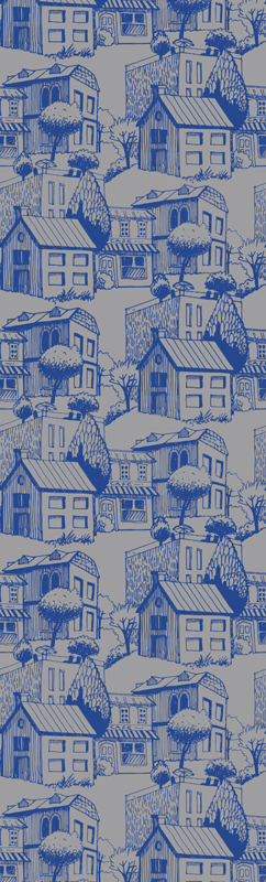 Vintage julkisivut vinyylimatto - Tenstickers