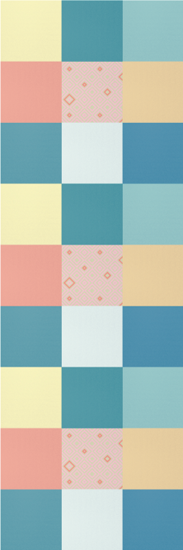 Vintagetyylinen värikäs retrokuvioinen vinyylimatto - Tenstickers