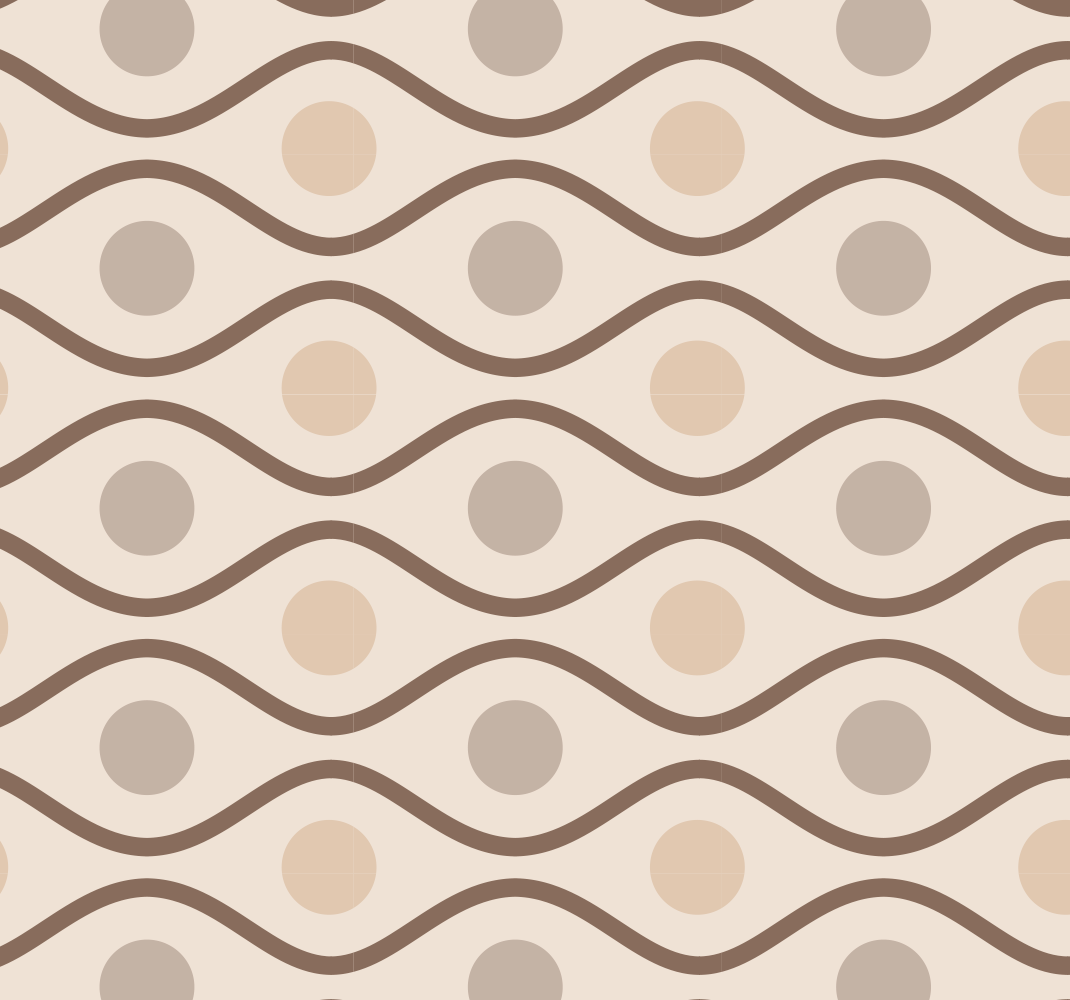 Beige 70-luvun vintagevinyylimatto - Tenstickers